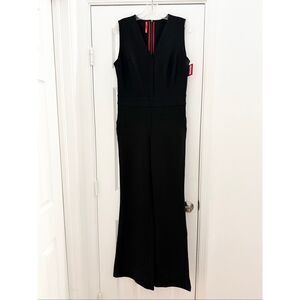 Spanx Womens Classic Black The Perfect Sleeveless Ponte Knit Jumpsuit Medium NWT